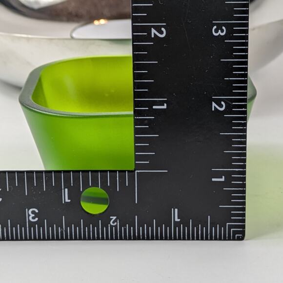 Alessi Khodi Feiz Serving Dish Italian 8 7/8" Stainless Steel Dip Green Bowl - Picture 11 of 11